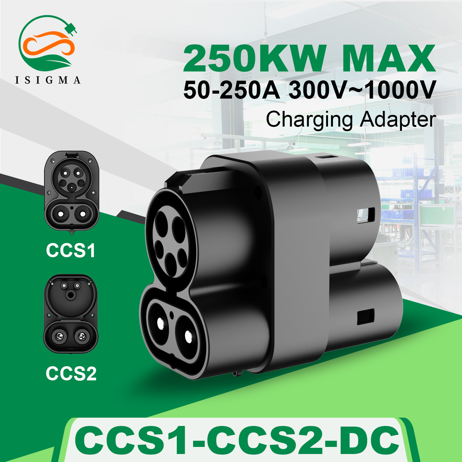 Ccs2 To Ccs1 Fast Charge Adapter 250Kw - Adaptor Pengisi Daya DC Isigma, CCS1