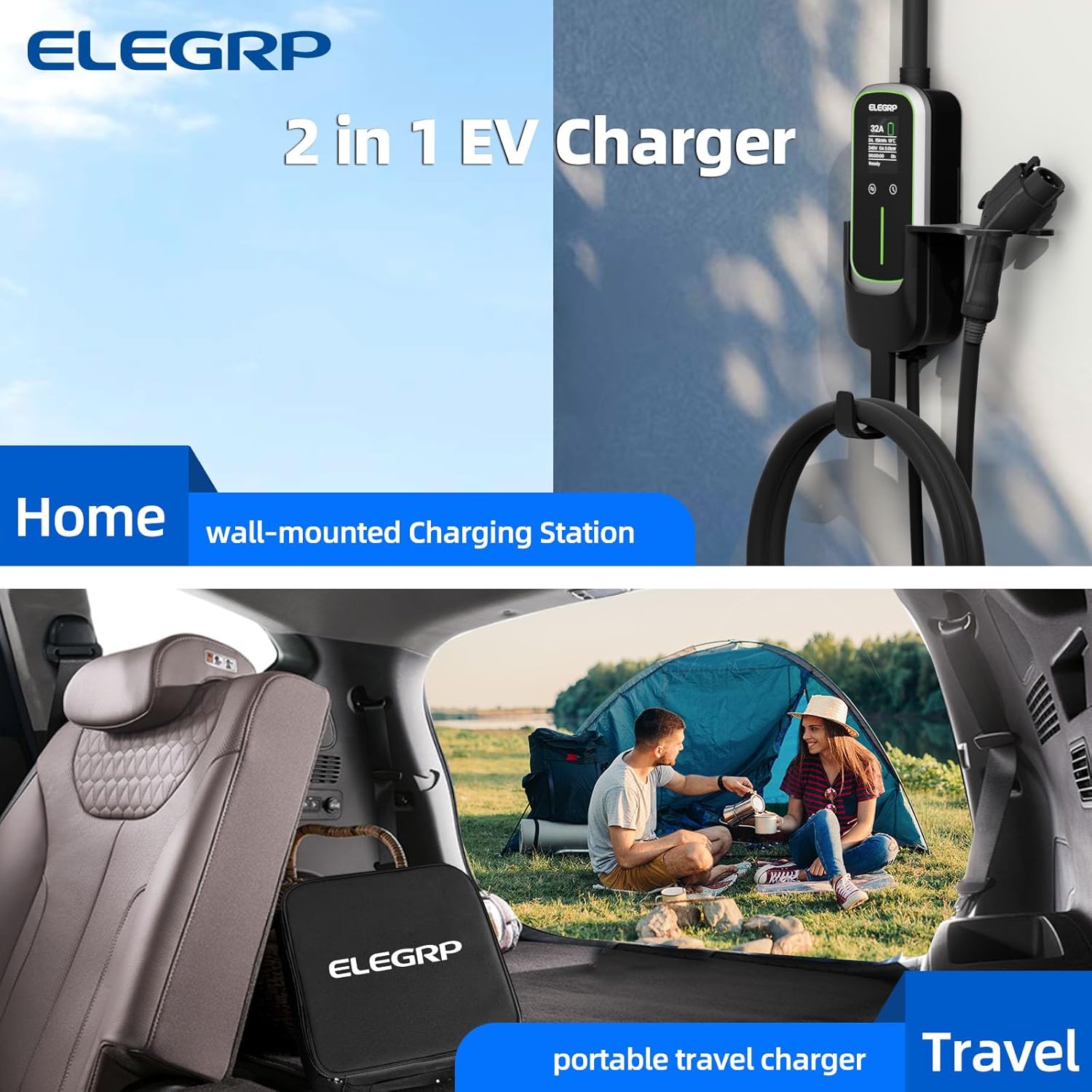 ELEGRP 32 Amp Pengisi Daya Ken - Portable Ev Charger ulasan dan harga