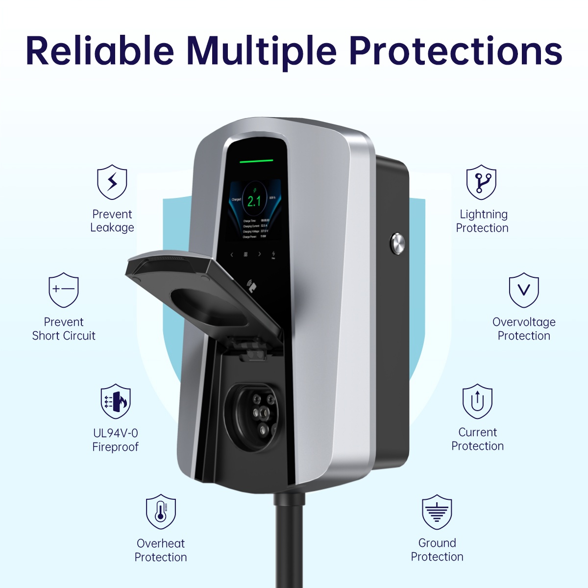 7.4KW Soket Pengisi Daya EV Ti - Home Ev Charger ulasan dan harga